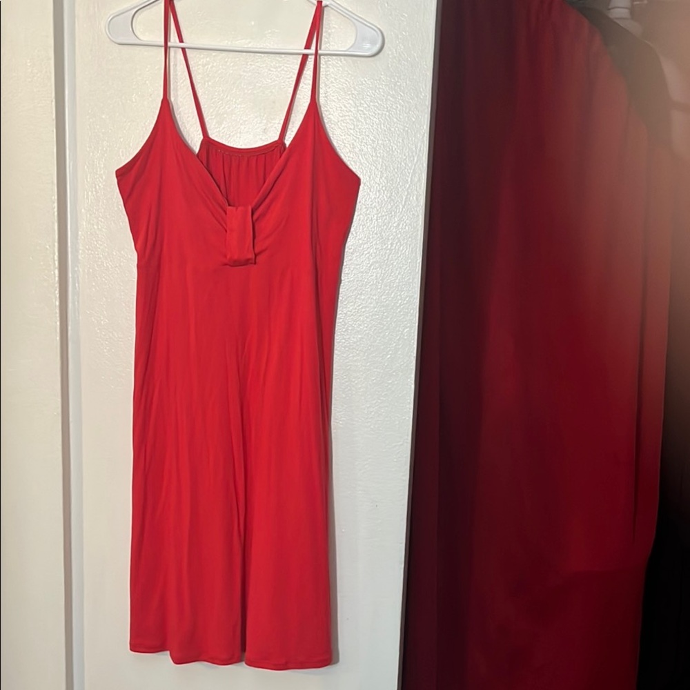 Elegant Red Midi Dress